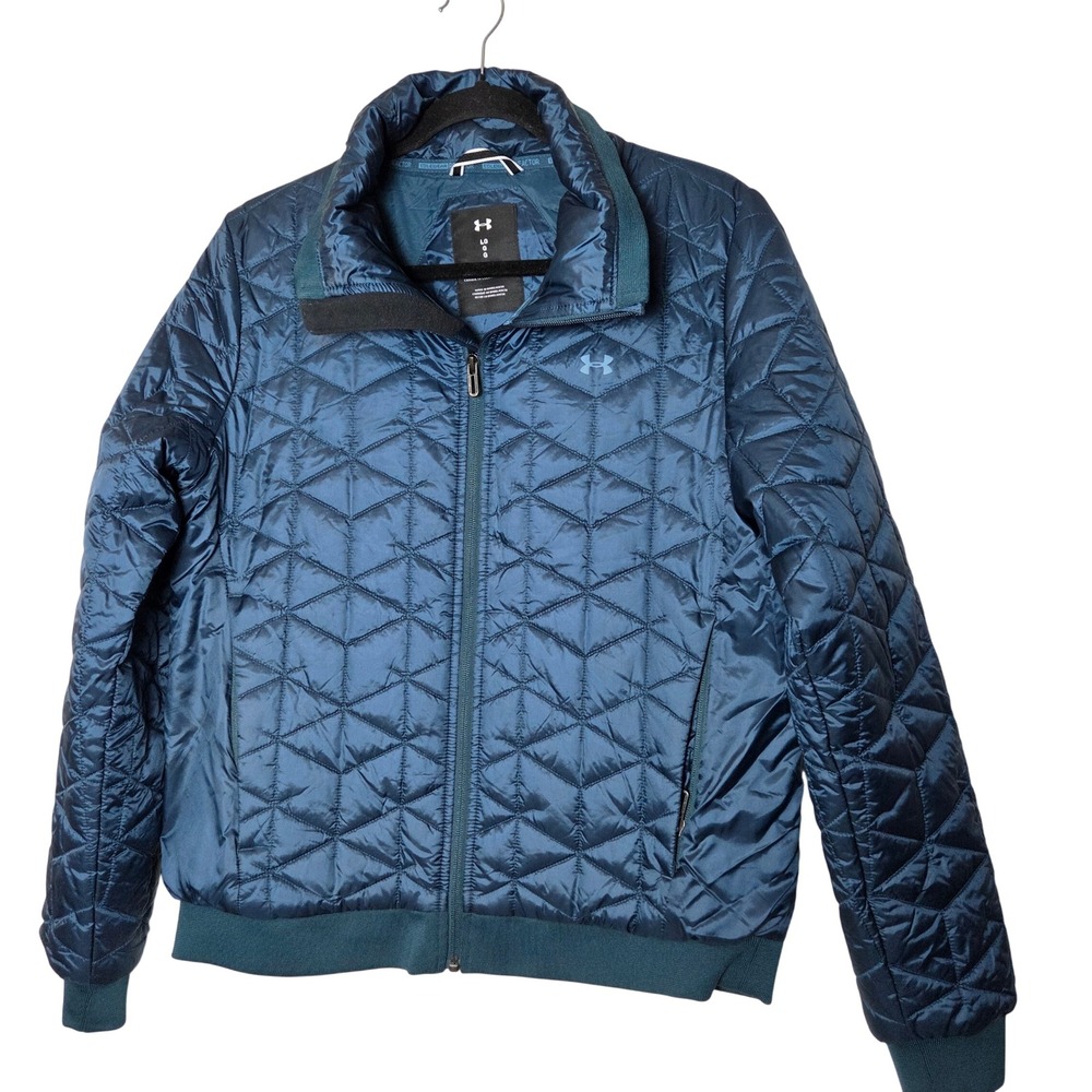 Under Armour blue puffer style jacket‎ womens size Large